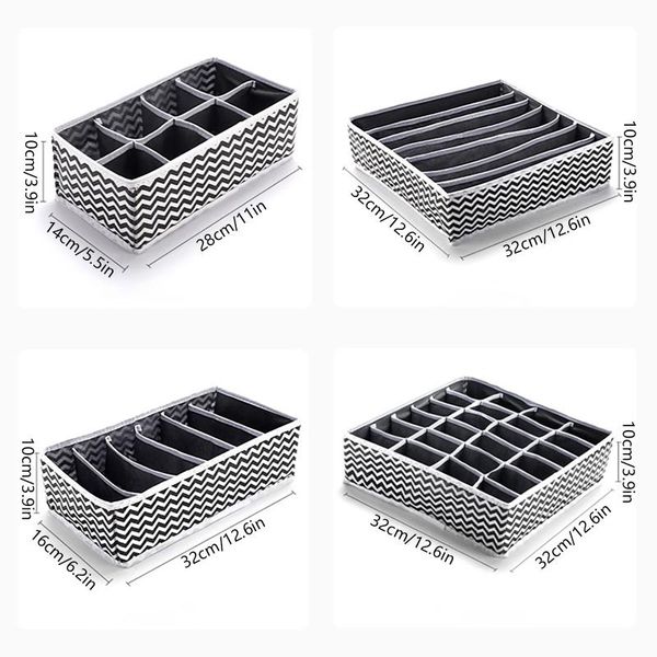 

storage drawers 4pc bedroom closet organizer for socks underwear organizador box bra foldable drawer divider rangement boxes