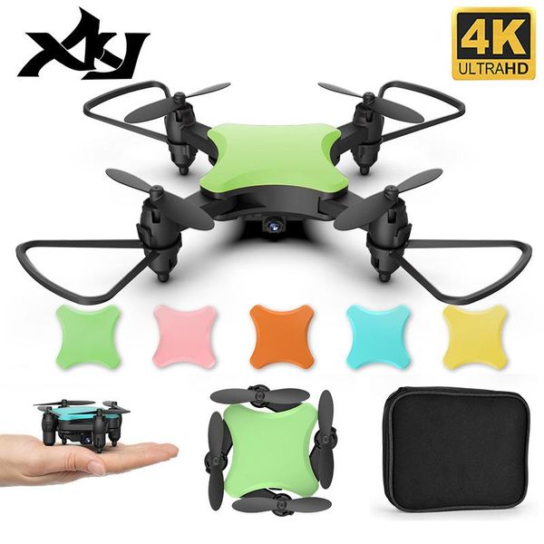 

drones xkj mini drone ky902s 4k hd camera diy five colors aerial pography rc foldable quadcopter child gifts toys vs lf606