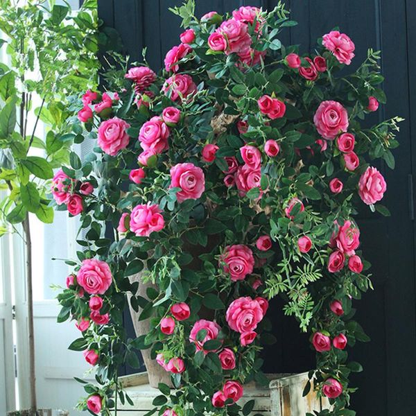 

decorative flowers & wreaths artficial plant flower rose silk fake home decoration salon wall garden wedding mariage office party decor