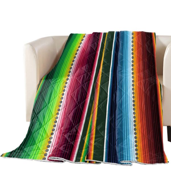 

comforters & sets mexican stripes colorful summer quilt polyester air-conditioning comforter soft blanket bedspread bed cover