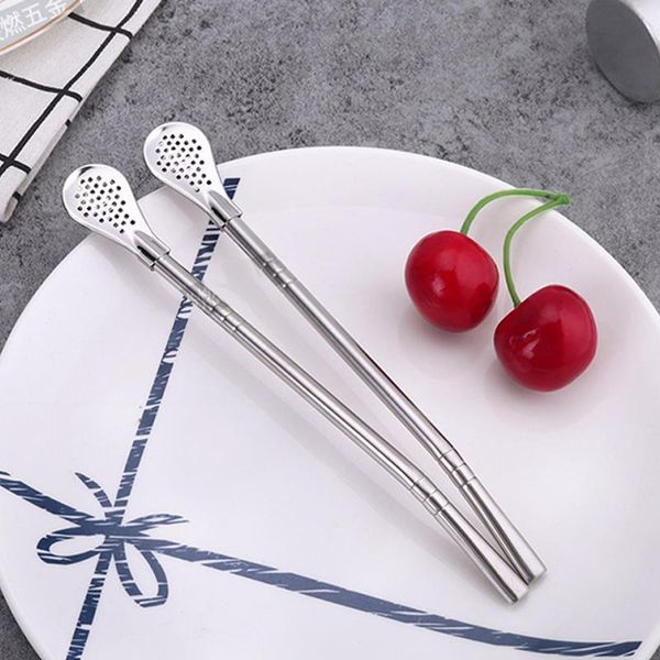 

drinking straws tea filter mate spoon stainless steel straw bombilla gourd reusable tools washable bar accessories