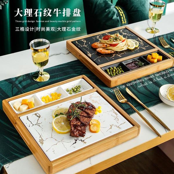 

dishes & plates nordic ceramic marble western plate steak creative online celebrity tableware snack
