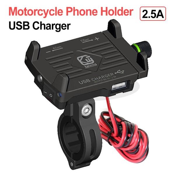

cell phone mounts & holders aluminum alloy motorcycle holder with 12/24v usb charger adjustable mobile for electric car