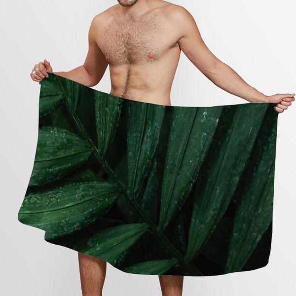 

dark green sport towel sweat quick dry 30cm width triathlon 160cm beach big for man women portable soft bath towels