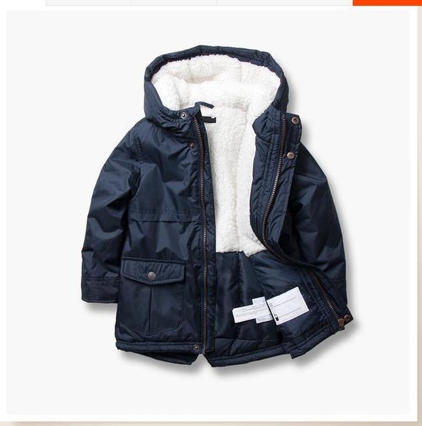 

boy's denim jacket with velvet 3 coat, Blue;gray