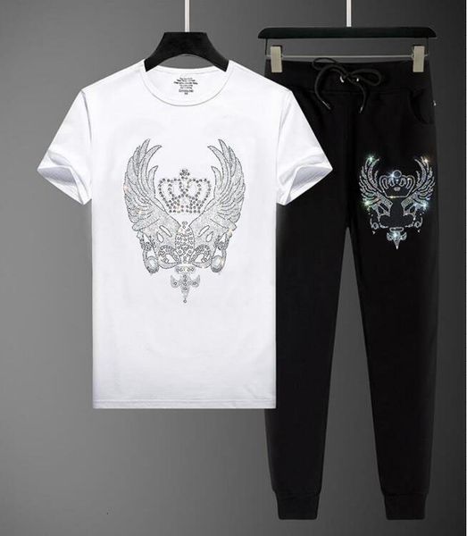 

men's tracksuits short suits train -4xl men's sports suit strass 2021, Gray