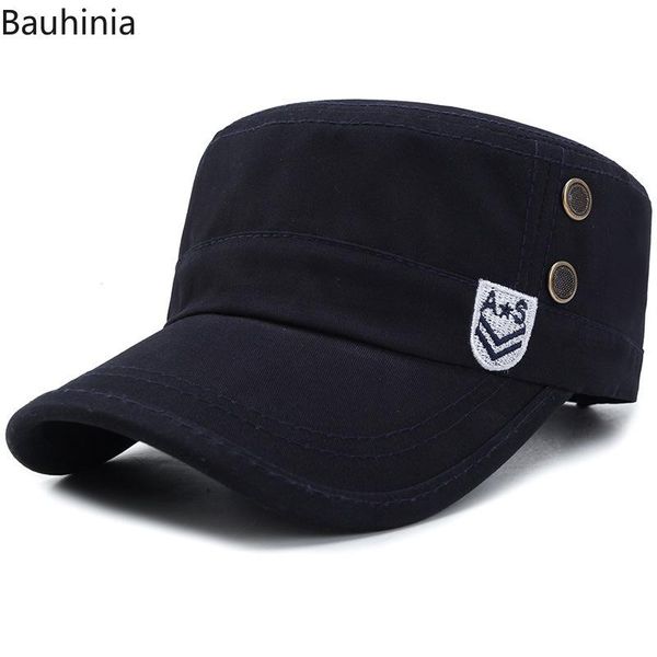 

spring autumn outdoor adjustable cap men military hats flat cotton army sun wide brim, Blue;gray
