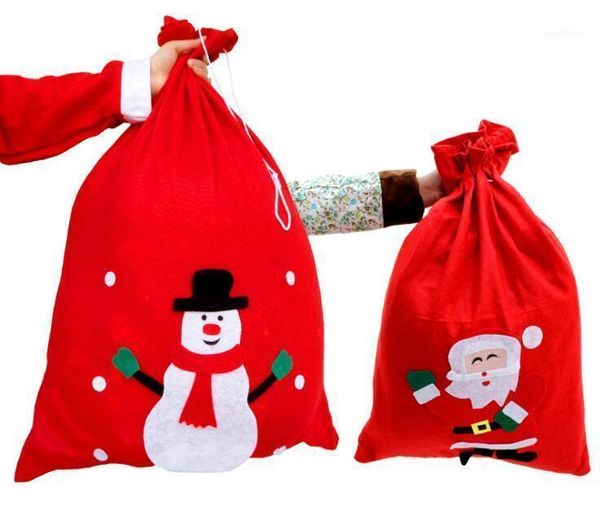 

christmas decorations chrismas gift bags backpack wrap soft sack candy bags1