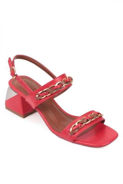 

sandals female chain, Black