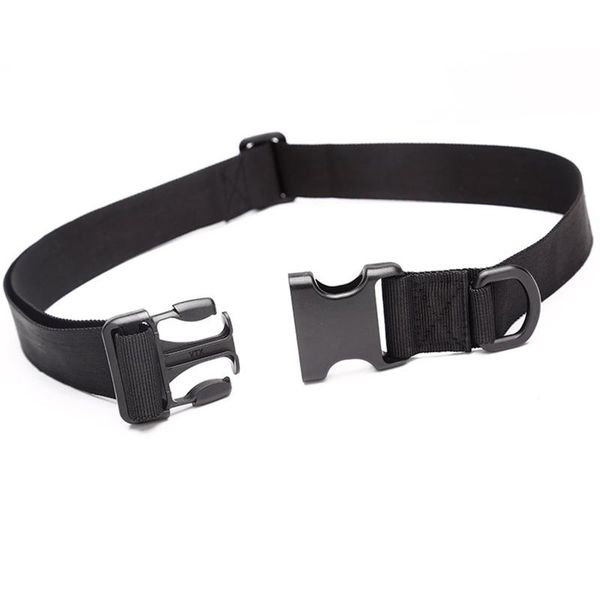 

waist support 25# nylon belt men outdoor adjustable buckle sport canvas quick-drying weave brand, Black;gray