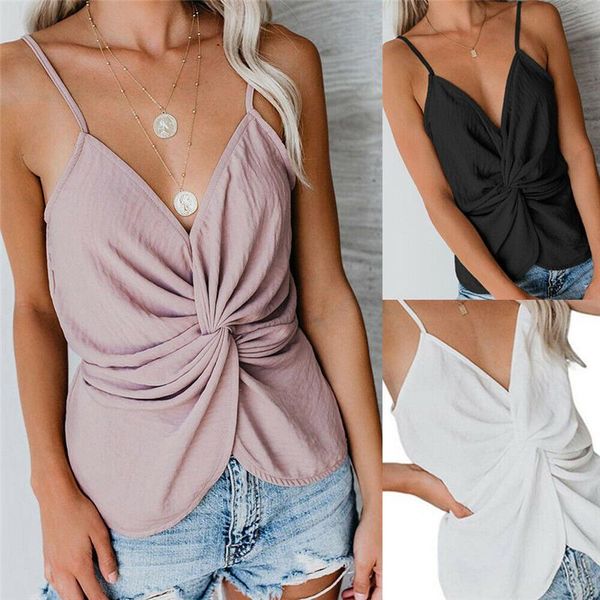 

women's tanks & camis 2021 fashion summer pure color t-shirt casual slim vest off shoulder camisole open back, White