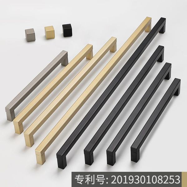 

handles & pulls american wardrobe door handle gold aluminum alloy modern simple cabinet nordic extended drawer black