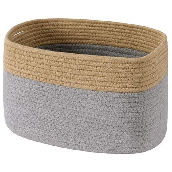 

storage baskets cotton rope bin square organizer foldable decorative woven basket with handles