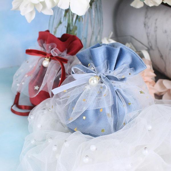 

gift wrap bags drawstring wedding favors guests chocolate candy packaging favor birthday party box flannel pouch