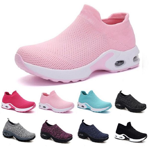 Style54 Moda Erkekler Koşu Ayakkabıları Beyaz Siyah Pembe Laceless Nefes Rahat Erkek Eğitmenler Tuval Ayakkabı Spor Sneakers Runners 35-42