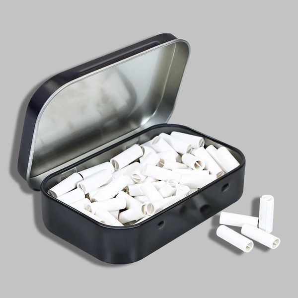 Klassische Rauchen Metall Tabak Lagerung Fall Mit 100PCS Rolling Tipps Tasche Kraut Container Zigarette Kit Zubehör Großhandel