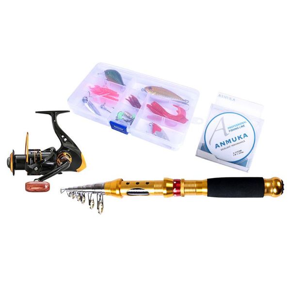 

31pcs/box fishing reel rod bait hook scombo spinning set bag beads seawater freshwater tackle kit