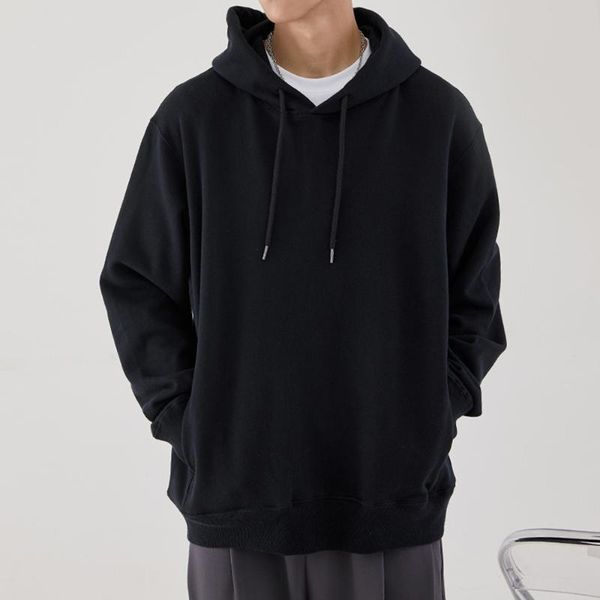 

men's hoodies & sweatshirts 2021 autumn men brand hooded streetwear casual male loose cotton hoodie and solid white black clothing