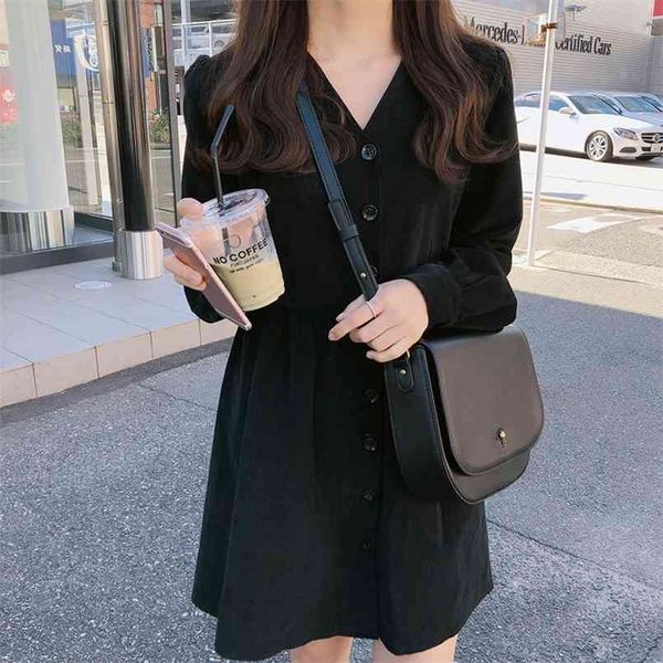 

plus size v neck black corduroy elegant thick autumn winter dress girls boho female vintage dress women dresses robe vestido 210423, Black;gray