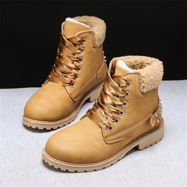 

winter boots women shoes warm plush sneakers women snow boots women lace-up ankle boots casual shoes woman botas mujer eu43