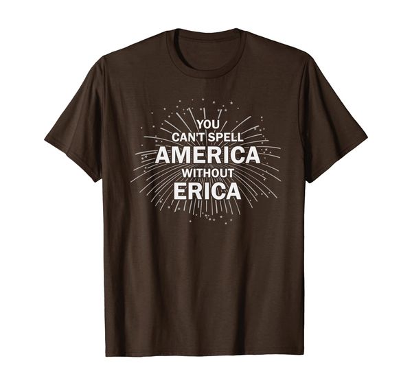 

you can't spell america without erica t-shirt, White;black
