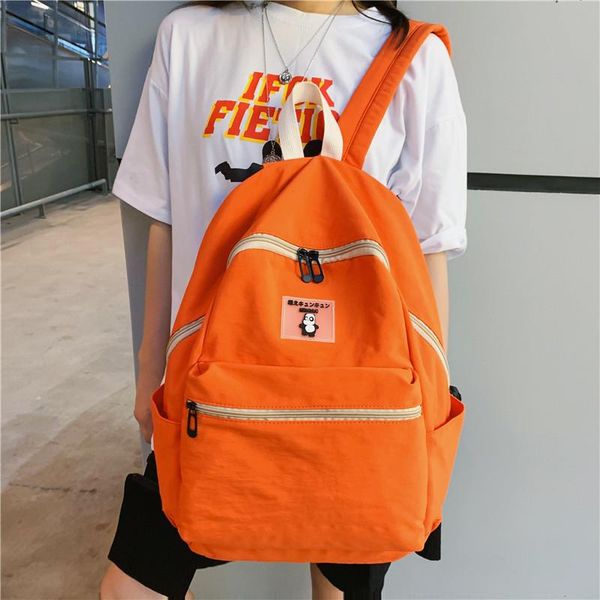 

backpack female 2021 cute soft sister large capacity panda pattern school bag high student male sports