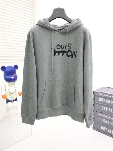 

men's hoodie loose pure cotton ladies hooded sweatshirt gray autumn/winter couple sweater student 008, Black