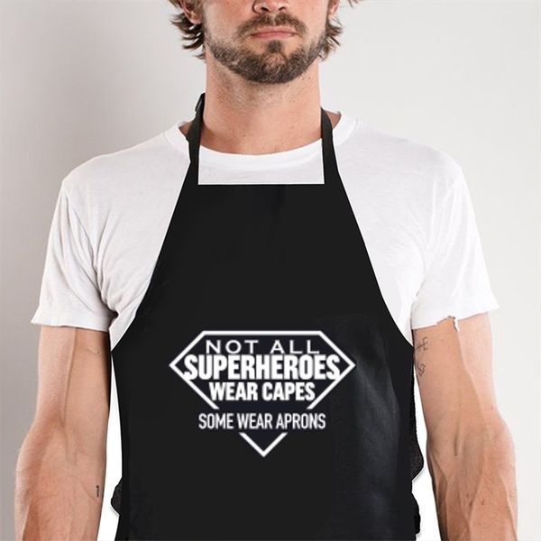 Cozinha impermeável Avental Adulto Funny Mens Família Limpeza BBQ Drop para Homens Barista Cute 210625