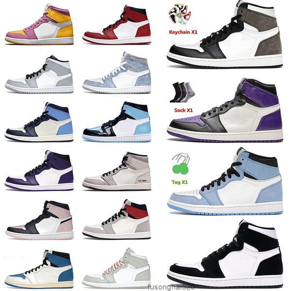 

original basketball shoes 1 1s high dark mocha retro mens women court purple university blue sneakers jumpman twist designer sports