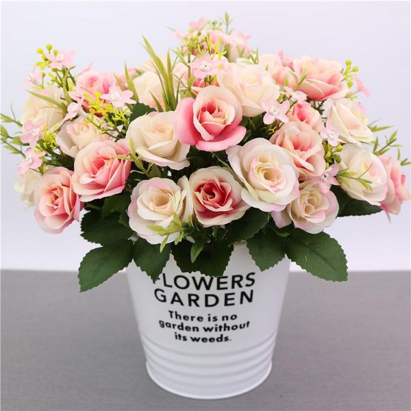 

decorative flowers & wreaths artificial rose fake floral ornament 2021 classic european style 4 color 10 heads decor bouquet party home fest