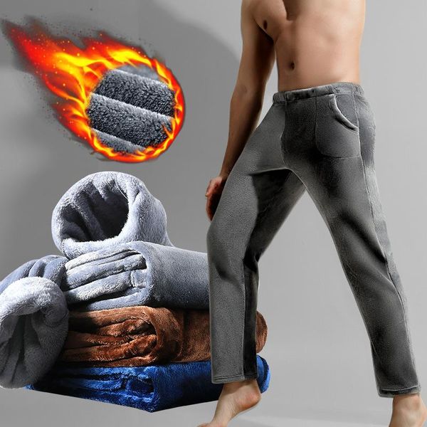 Calças masculinas Thermal Long Johns xadrez masculino Calças de calçaete Sweatpants Sweatshirt Capris de inverno Conjuntos Quente Treinamento Meninos Grandes Basculador