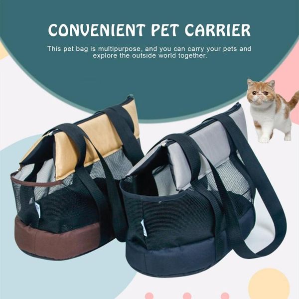

dog car seat covers soft-sided carriers portable shoulder pet bags outgoing travel breathable cats dogs handbag foldable mesh fabric built-i