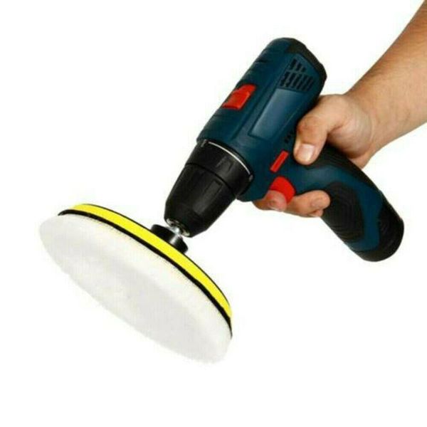 

inch double side wool polishing pad hook & loop buffing for polisher natural car sponge