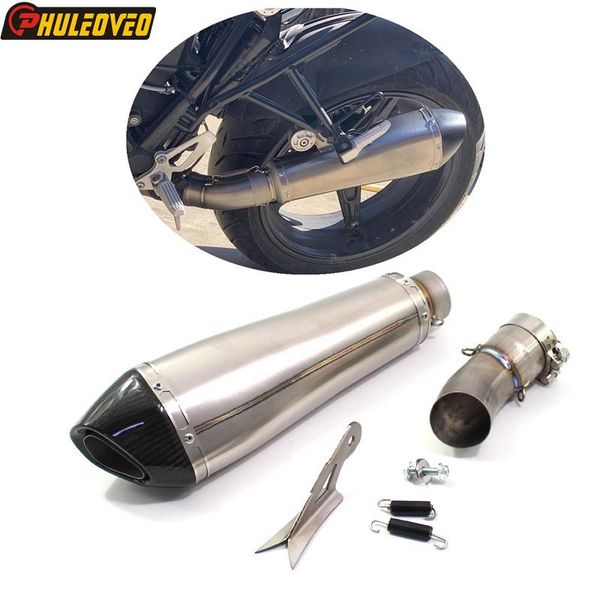 

motorcycle exhaust system titanium alloy modified muffler escape with middle link pipe for r ninet