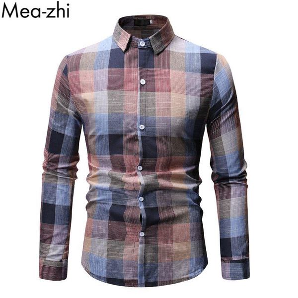 

men's casual shirts men plaid button up shirt fashion daily work longsleeve for -3xl youth man checkered, White;black
