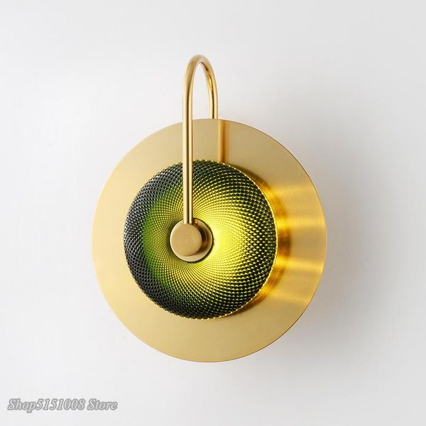 

wall lamp nordic modern glass lights luxury vintage round led lamps restaurant living room balcony bedroom home decor luminaires