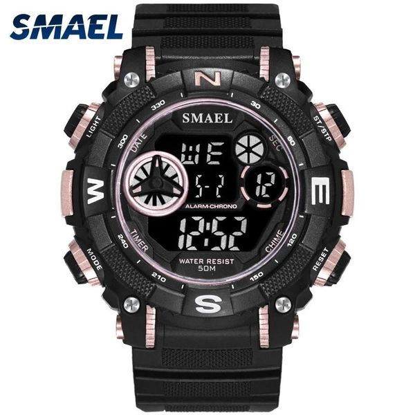 

wristwatches smael men's watch with led luminous display, automatic date update, sports satch timer, digital display of time,waterproof, Slivery;brown