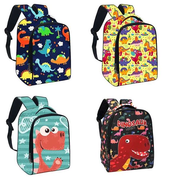 Dinossauro Impressão Crianças Mochila 3D Impressão Kindergarten Menino Menina Bonito School Bags Travel Brinquedo Saco Presente 211021