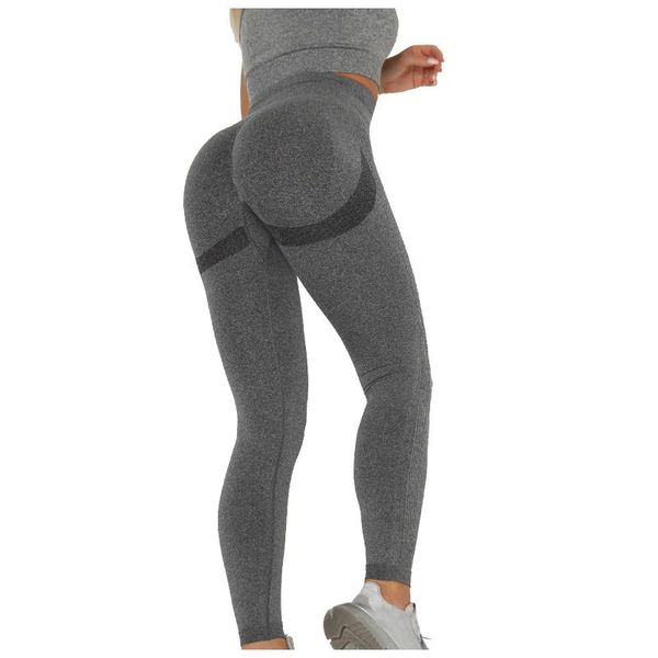 

women pure color pants hip lifting sports running leggins high waist fitness pant mujer feminina women's leggings, Black