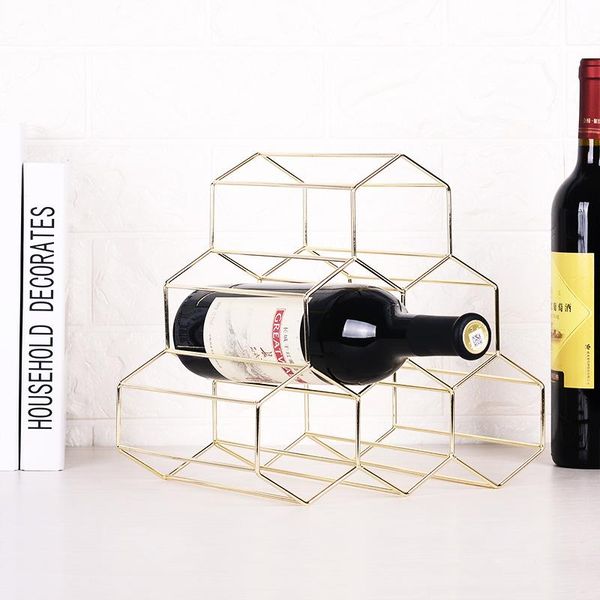 

tablewine racks european-style gold-tone iron art red rack ins creative living room cabinet display stand hive bar counter ornament