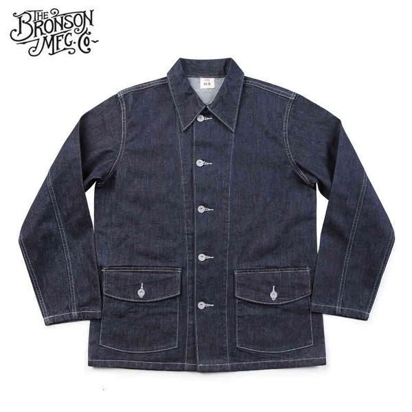 

downs bronson reproduction ccc fatigue jacket us army 1940 model denim coat for men, Black