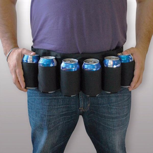 

storage bags climbing camping hiking holster portable bottle waist beer belt bag handy wine bottles beverage can holder hanging organizer