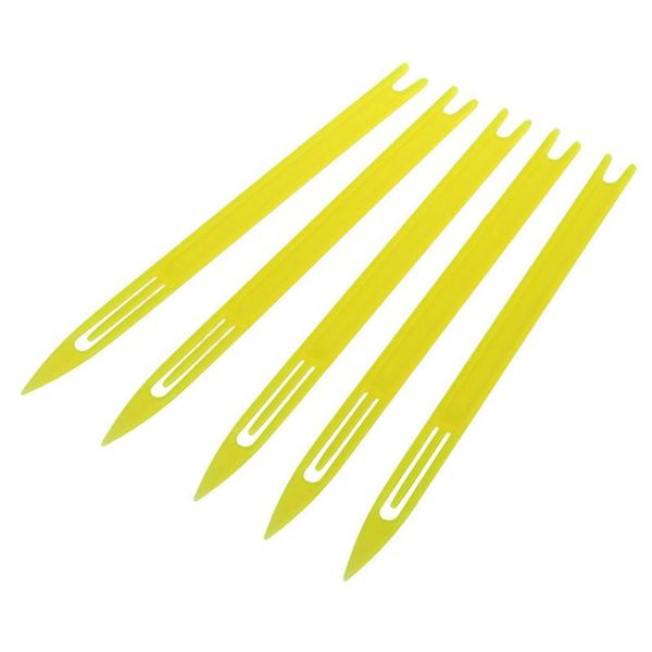 

fishing accessories 5 pcs 2# yellow plastic net repair netting needle shuttles