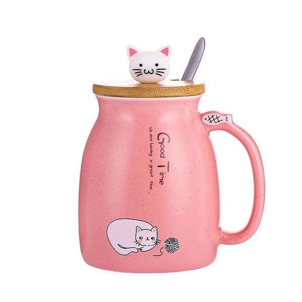 

mugs mark cup female cat ceramic with lid spoon couple cups a pair of home coffee milk travel mug