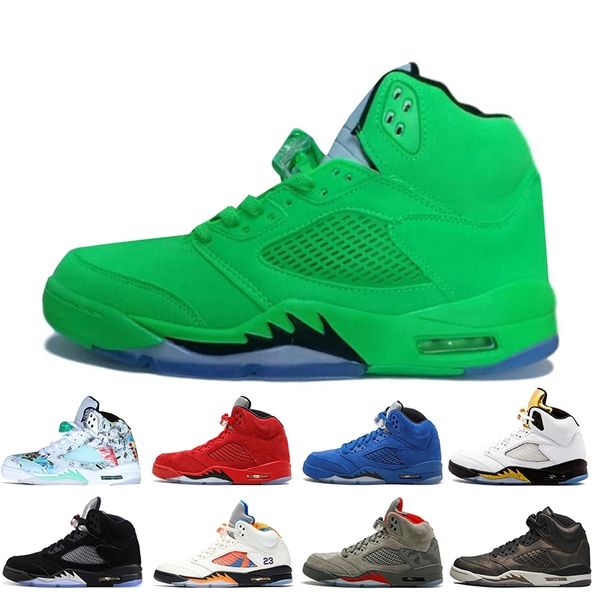 

new 5 5s wings international flight mens basketball shoes olympic gold medal fire red blue suede countdown pack men sports sneakers designer