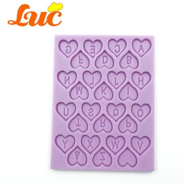 

cake tools luc 3d heart letter shape silicone mold chocolate gumpaste fondant decorating