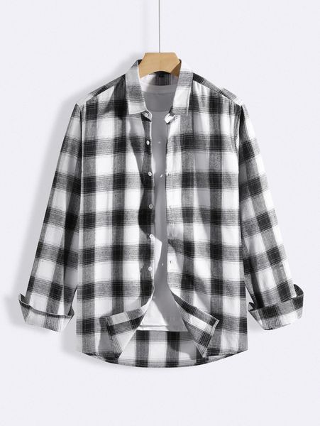 

men plaid shirt without tee m6qs#, White;black