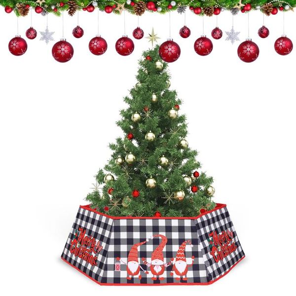 

christmas decorations tree skirt base cover snowman elk printed art craft willow cloth canvas for decoration