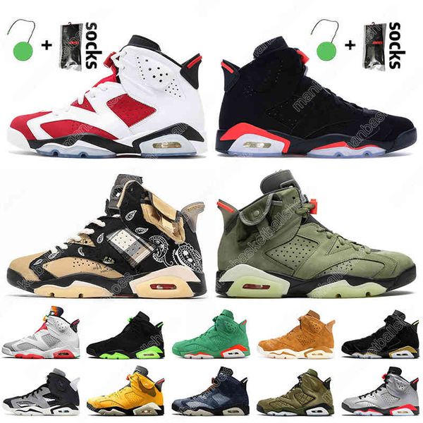 

carmine black infrared 6 6s basketball shoes hare electric green tech chrome women mens trainers sneakers size 13