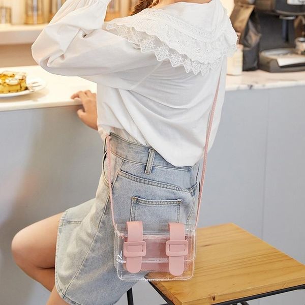 

evening bags fashion women's transparent bag jelly clear shoulder crossbody for traveling shopping working holiday party waterproof 202